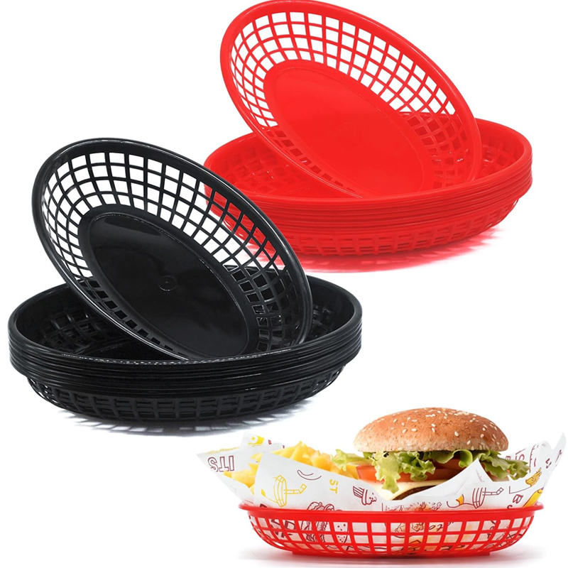 Fast Food With Snacks - Keranjang Makanan Cepat plastik keranjang saji