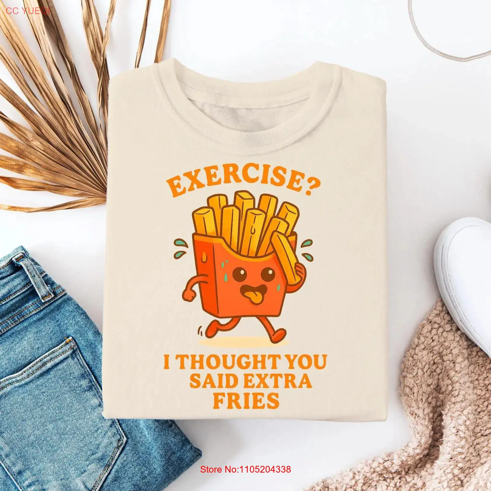 Food Day Snacks - Kaos Lucu Kartun Kentang Goreng Ekstra,