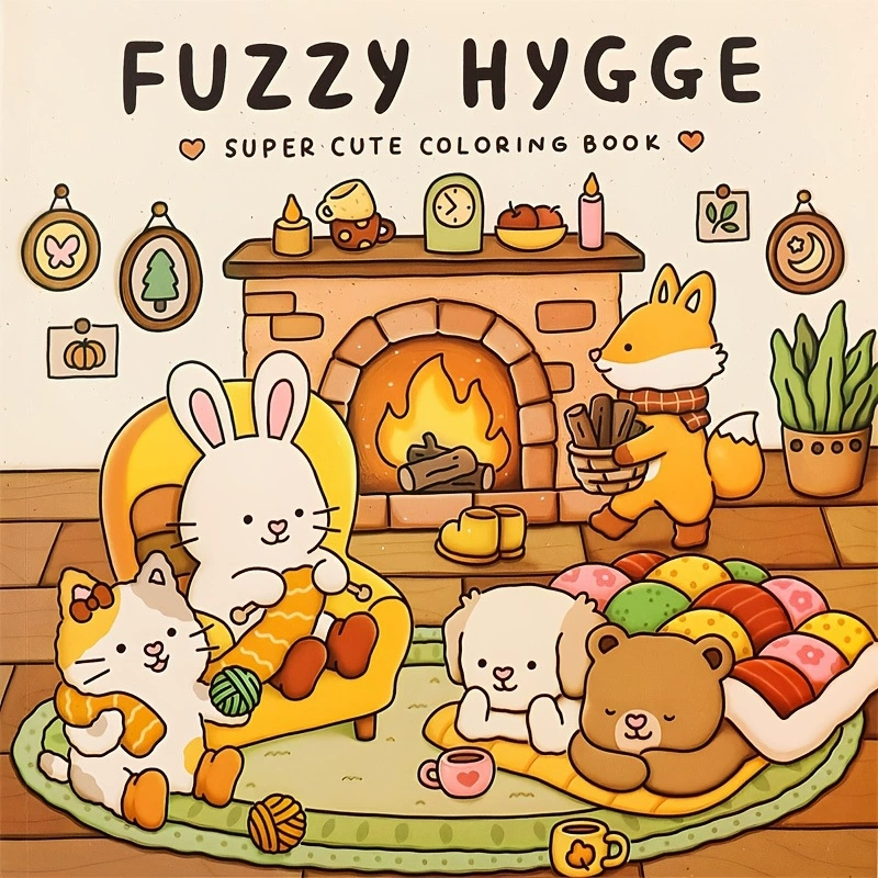 Food Y Snacks Coloring Book - FUZZY HYGGE Buku Mewarnai Pola Berani
