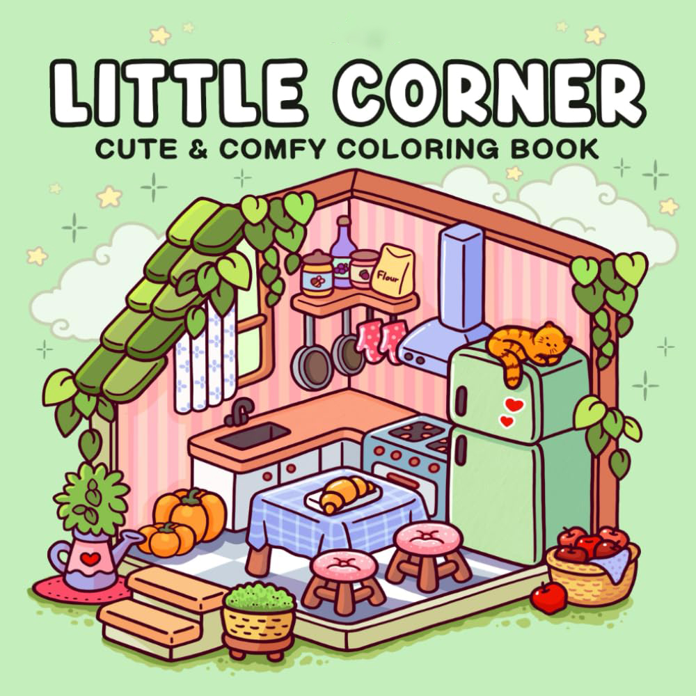 Food Y Snacks Coloring Book - Buku mewarnai sudut kecil lucu yang
