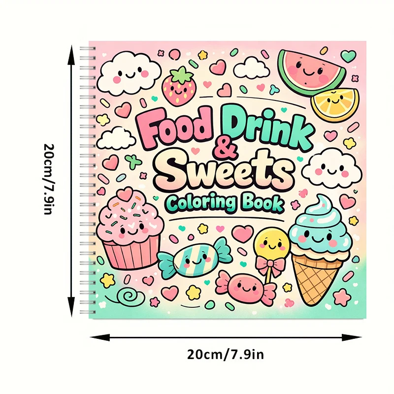 Buku Mewarnai MAKANAN, MINUMAN - Food Y Snacks Coloring Book ulasan dan harga