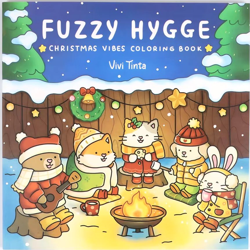 Buku mewarnai Natal Hygge Fuzz - Food Y Snacks Coloring Book ulasan dan harga