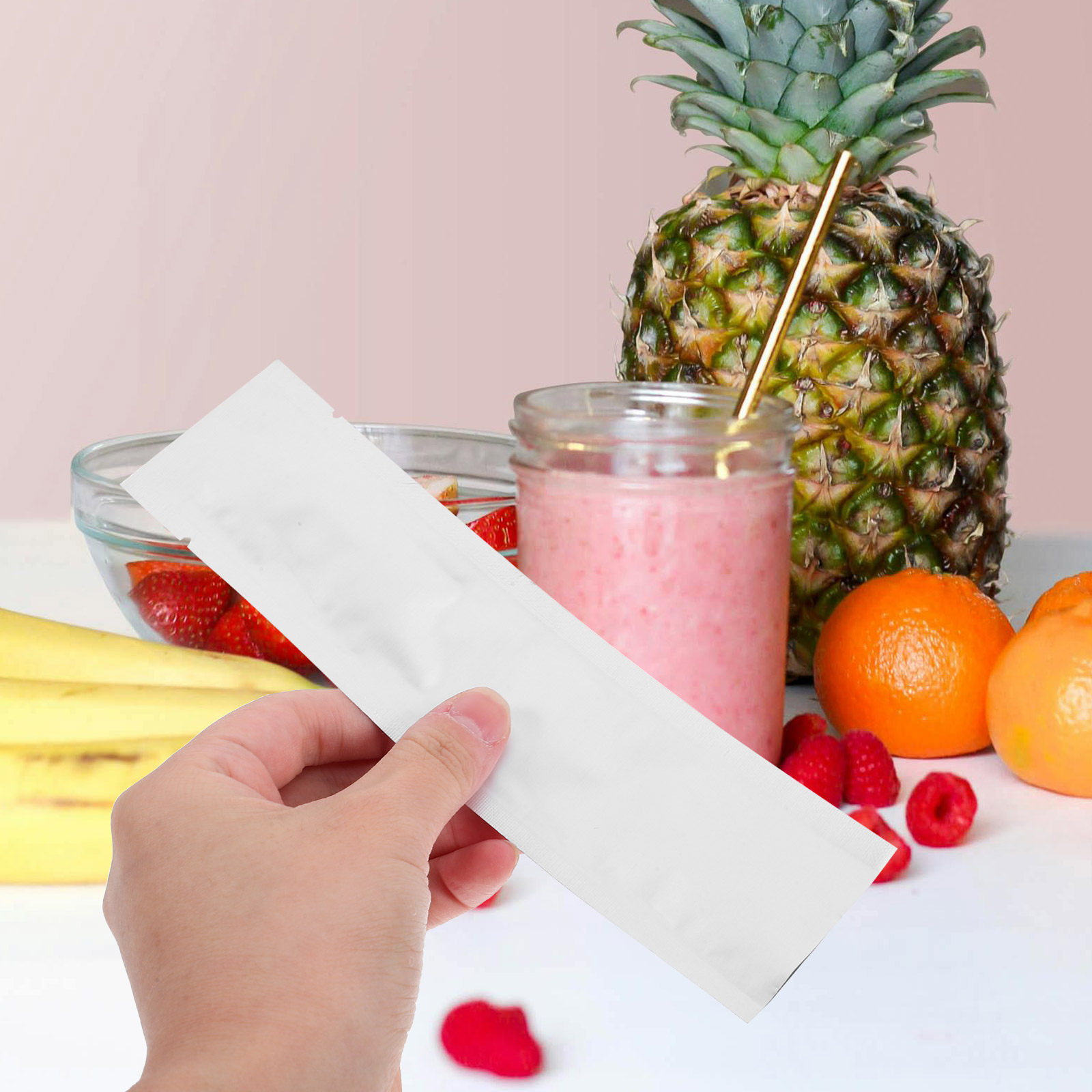 100Pcs Kantong Penyegel Vakum  - Food Snacks With Protein ulasan dan harga