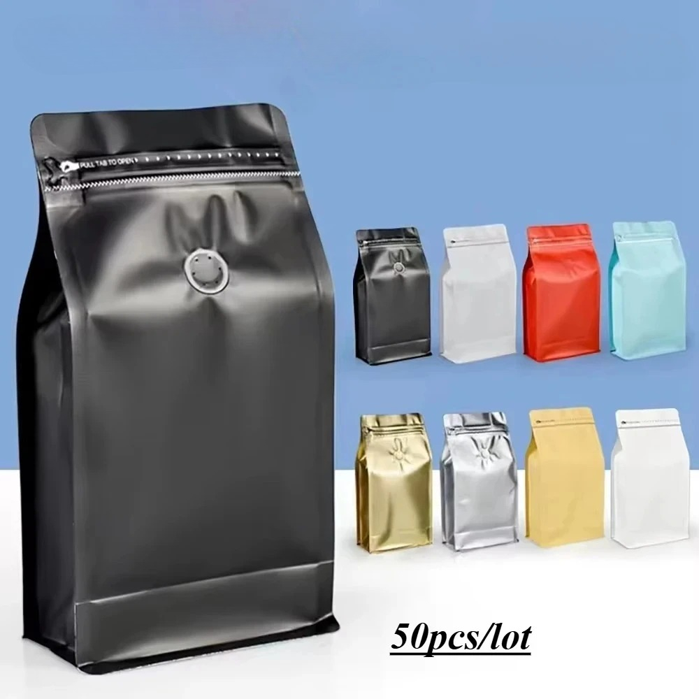 50 Buah Tas Biji Kopi Ziplock  - Food Snacks With Protein ulasan dan harga