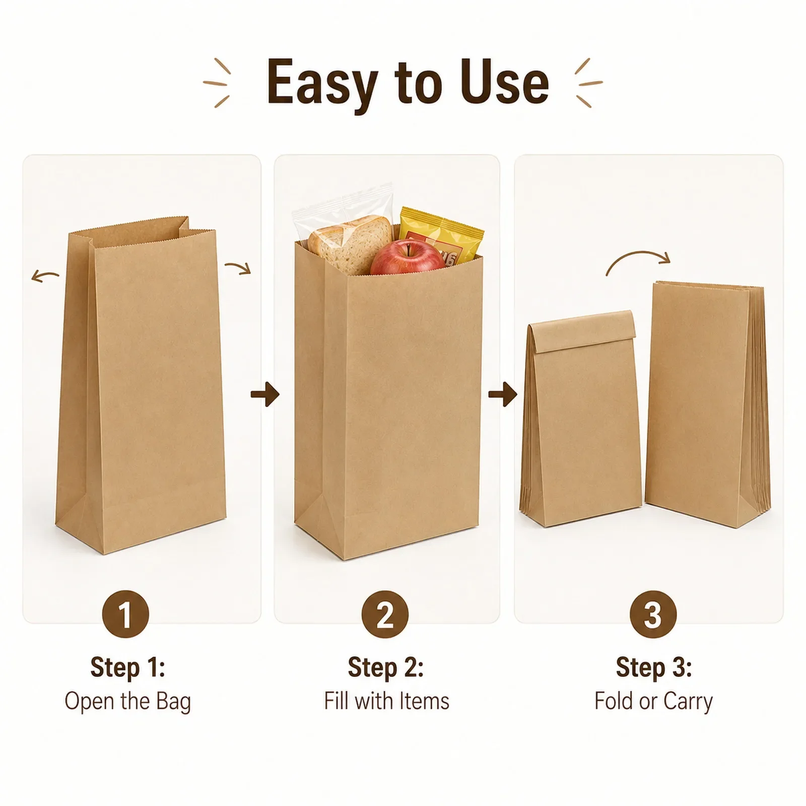 10-30Pcs Kantong Kertas Kraft  - Food Day Snacks ulasan dan harga